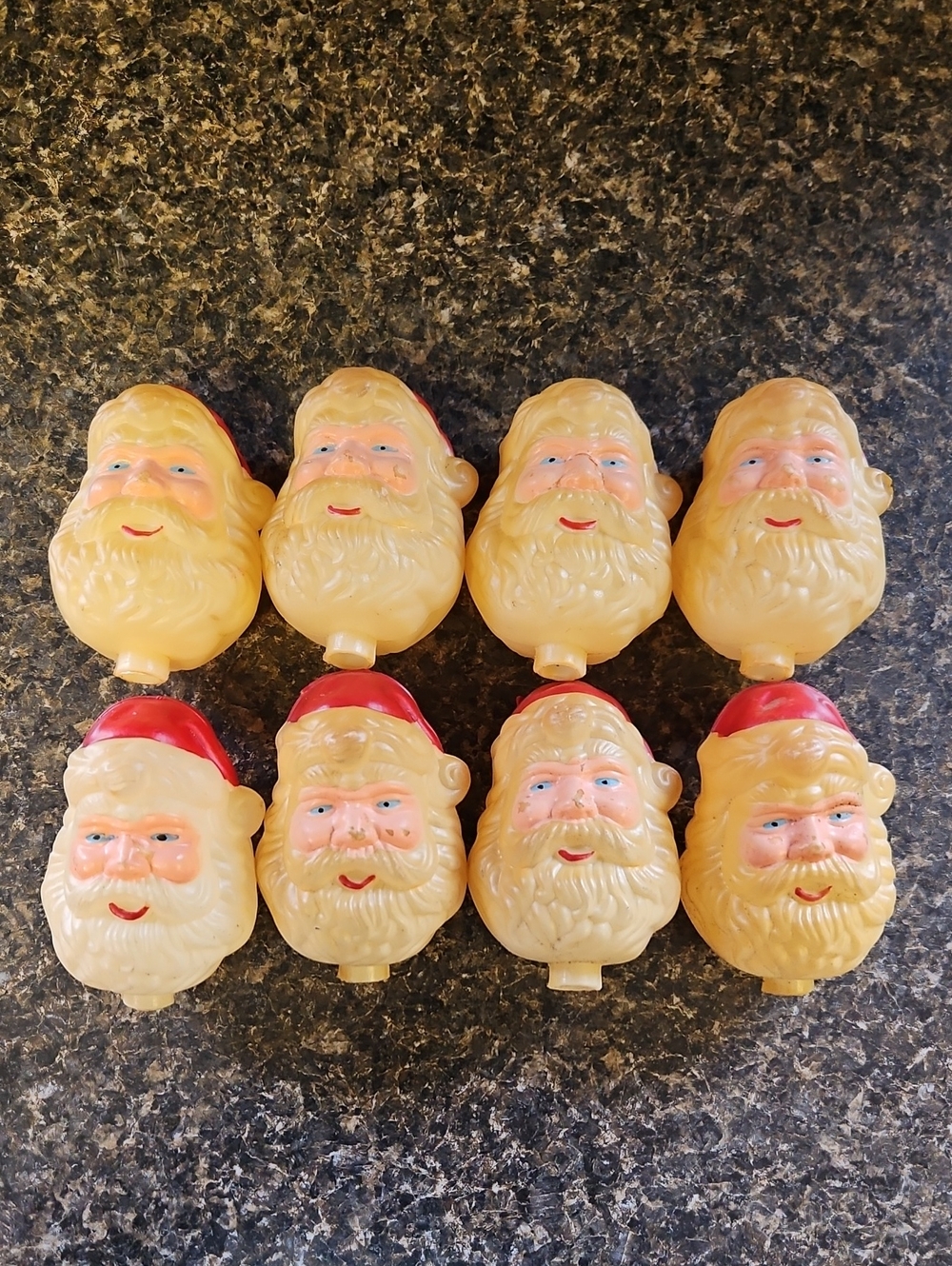 Plastic Santa Head Light Covers Set Of 8